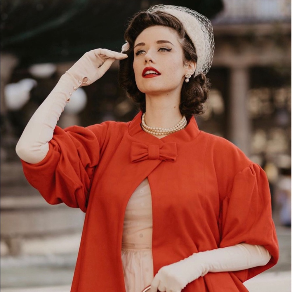 Unique vintage Barbie red coat 1960s